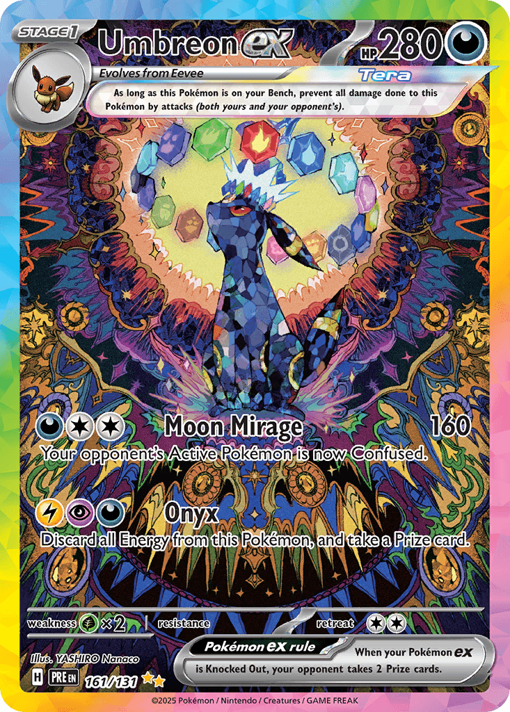 Umbreon ex from Prismatic Evolutions, inspected as a worked example